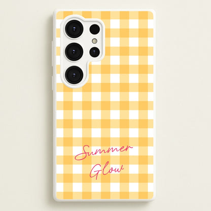 Tartan Summer Glow  - Hot Girl Summer Phone Case for Galaxy S25 Ultra