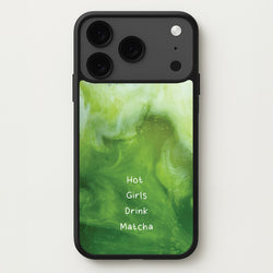 Hot Girls Drink Matcha Phone Case for iPhone 17 Pro
