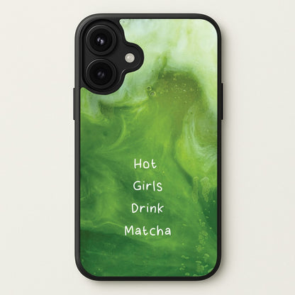 Hot Girls Drink Matcha Phone Case for iPhone 17