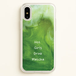 Hot Girls Drink Matcha  - Hot Girl Summer Phone Case for iPhone X / XS