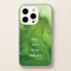 Hot Girls Drink Matcha  - Hot Girl Summer Phone Case for iPhone 15 Pro Max