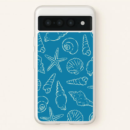 Sketched Shells Pattern  - Hot Girl Summer Phone Case for Google Pixel 7 Pro
