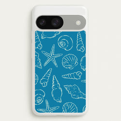 Sketched Shells Pattern  - Hot Girl Summer Phone Case for Google Pixel 9 / 9 Pro