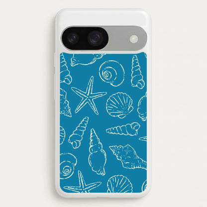 Sketched Shells Pattern  - Hot Girl Summer Phone Case for Google Pixel 9 / 9 Pro
