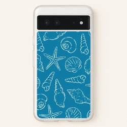 Sketched Shells Pattern  - Hot Girl Summer Phone Case for Google Pixel 6