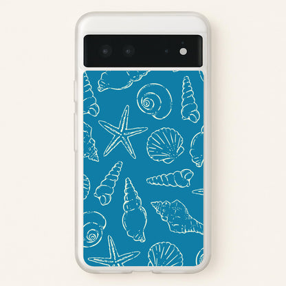 Sketched Shells Pattern  - Hot Girl Summer Phone Case for Google Pixel 6