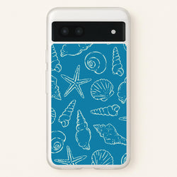 Sketched Shells Pattern  - Hot Girl Summer Phone Case for Google Pixel 7a