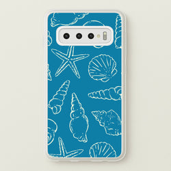 Sketched Shells Pattern  - Hot Girl Summer Phone Case for Galaxy S10 Plus