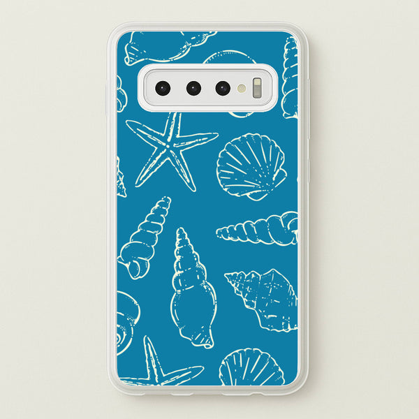 Sketched Shells Pattern  - Hot Girl Summer Phone Case for Galaxy S10 Plus