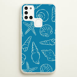 Sketched Shells Pattern  - Hot Girl Summer Phone Case for Galaxy A21s