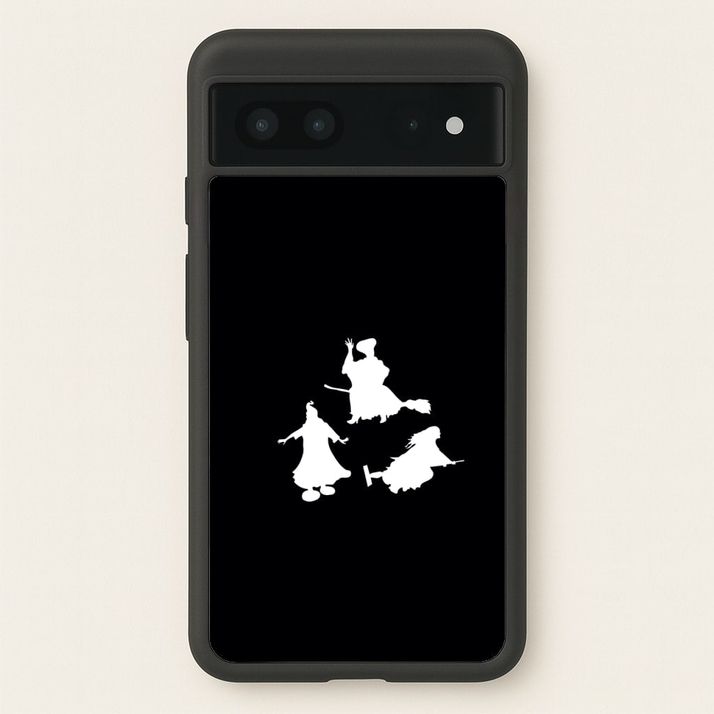 Witches Outline - Hocus Halloween  - Halloween Phone Case for Google Pixel 7