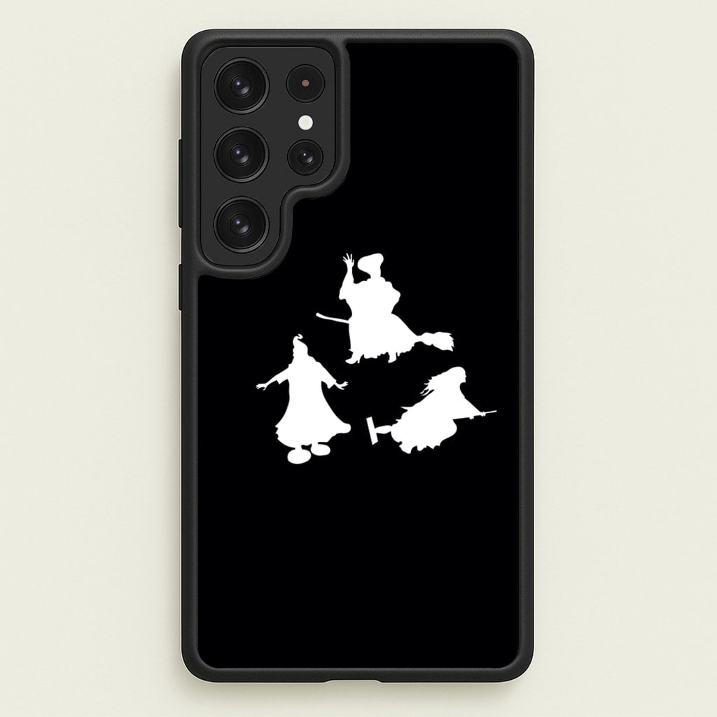 Witches Outline - Hocus Halloween  - Halloween Phone Case for Galaxy S22 Ultra