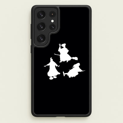 Witches Outline - Hocus Halloween  - Halloween Phone Case for Galaxy S22 Ultra