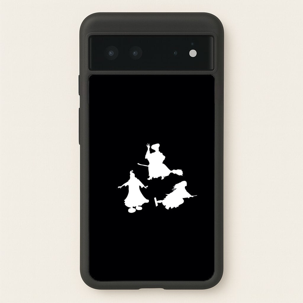 Witches Outline - Hocus Halloween  - Halloween Phone Case for Google Pixel 6