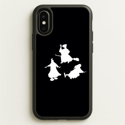 Witches Outline - Hocus Halloween  - Halloween Phone Case for iPhone X / XS