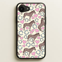 Horses And Horseshoes Pattern - Horses  - Horses Phone Case for iPhone 16e