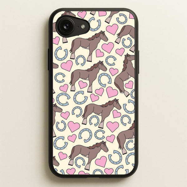 Horses And Horseshoes Pattern - Horses  - Horses Phone Case for iPhone 16e