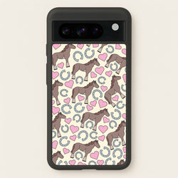 Horses And Horseshoes Pattern - Horses  - Horses Phone Case for Google Pixel 8 Pro