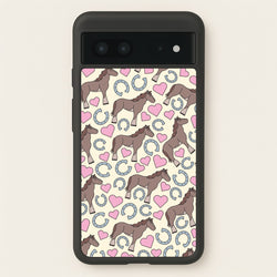 Horses And Horseshoes Pattern - Horses  - Horses Phone Case for Google Pixel 7