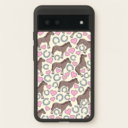 Horses And Horseshoes Pattern - Horses  - Horses Phone Case for Google Pixel 6a
