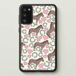 Horses And Horseshoes Pattern - Horses  - Horses Phone Case for Galaxy S20FE