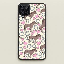 Horses And Horseshoes Pattern - Horses  - Horses Phone Case for Galaxy A12