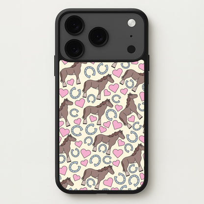 Horses And Horseshoes Pattern - Horses Phone Case for iPhone 17 Pro Max