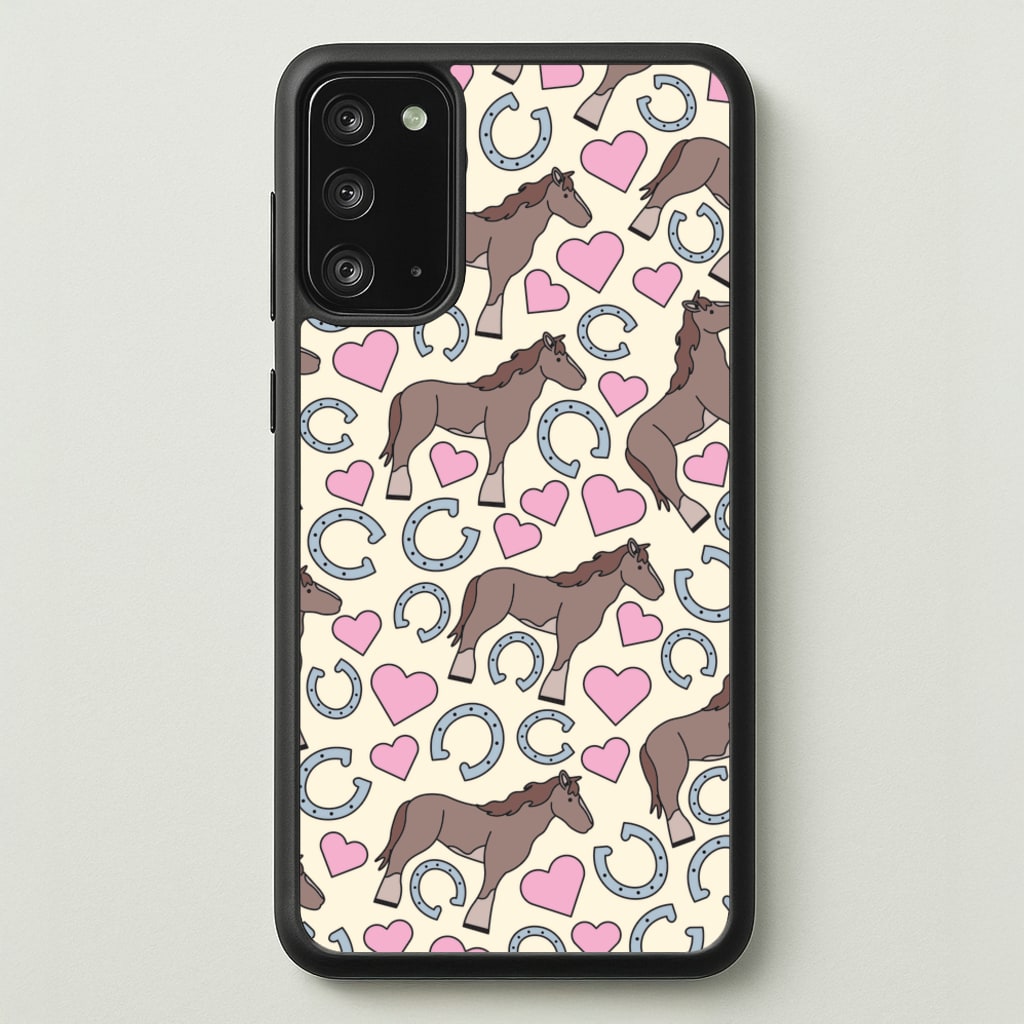 Horses And Horseshoes Pattern - Horses  - Horses Phone Case for Galaxy Note 20