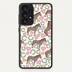 Horses And Horseshoes Pattern - Horses  - Horses Phone Case for Galaxy A53