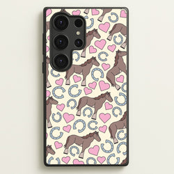 Horses And Horseshoes Pattern - Horses  - Horses Phone Case for Galaxy S25 Ultra