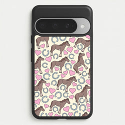Horses And Horseshoes Pattern - Horses Phone Case for Google Pixel 10 Pro XL