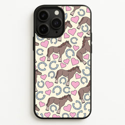Horses And Horseshoes Pattern - Horses  - Horses Phone Case for iPhone 11 Pro