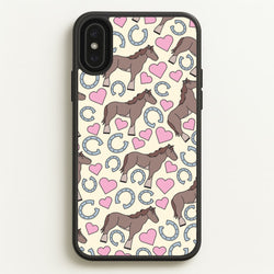 Horses And Horseshoes Pattern - Horses  - Horses Phone Case for iPhone XS Max
