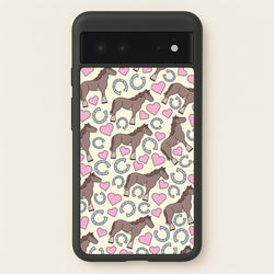 Horses And Horseshoes Pattern - Horses  - Horses Phone Case for Google Pixel 6