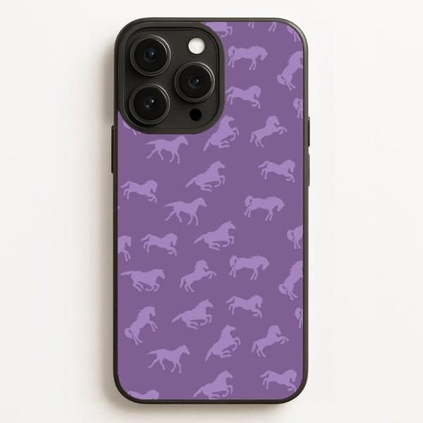 Purple Horse Pattern - Horses  - Horses Phone Case for iPhone 16 Pro Max