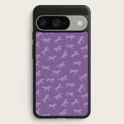 Purple Horse Pattern - Horses Phone Case for Google Pixel 10 / 10 Pro