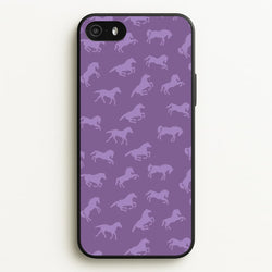 Purple Horse Pattern - Horses  - Horses Phone Case for iPhone 5 / 5s / SE 2016