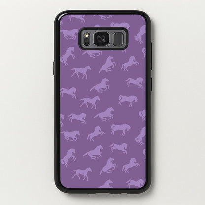 Purple Horse Pattern - Horses  - Horses Phone Case for Galaxy S8 Plus