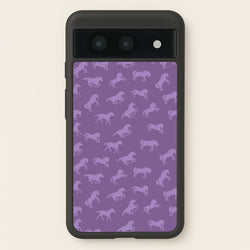 Purple Horse Pattern - Horses  - Horses Phone Case for Google Pixel 8a