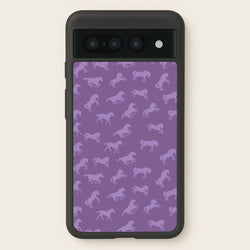 Purple Horse Pattern - Horses  - Horses Phone Case for Google Pixel 7 Pro