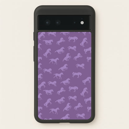 Purple Horse Pattern - Horses  - Horses Phone Case for Google Pixel 6