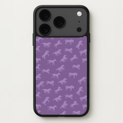 Purple Horse Pattern - Horses Phone Case for iPhone 17 Pro