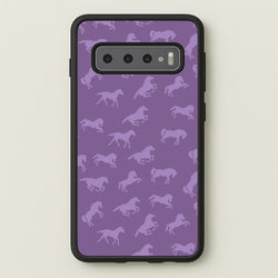 Purple Horse Pattern - Horses  - Horses Phone Case for Galaxy S10