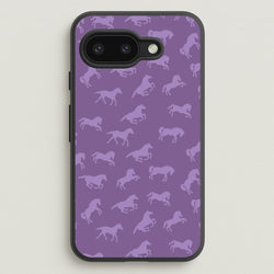 Purple Horse Pattern - Horses  - Horses Phone Case for Google Pixel 9a