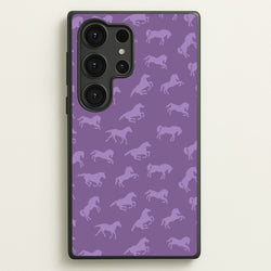 Purple Horse Pattern - Horses  - Horses Phone Case for Galaxy S25 Ultra