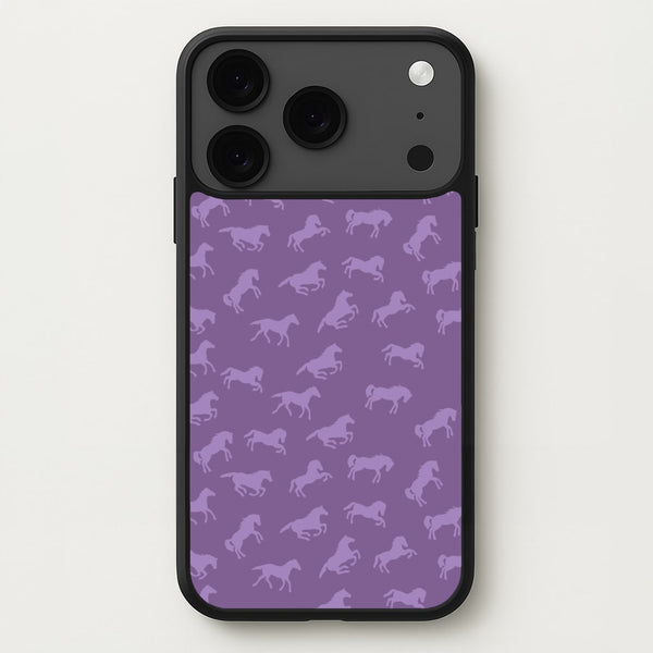 Purple Horse Pattern - Horses Phone Case for iPhone 17 Pro Max