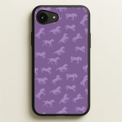 Purple Horse Pattern - Horses  - Horses Phone Case for iPhone 16e