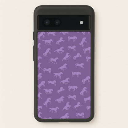 Purple Horse Pattern - Horses  - Horses Phone Case for Google Pixel 6a