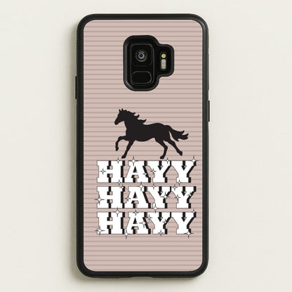 Hayy Hayy Hayy - Horses  - Horses Phone Case for Galaxy S9