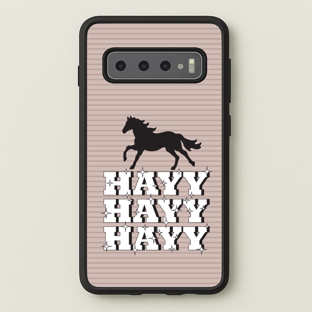 Hayy Hayy Hayy - Horses  - Horses Phone Case for Galaxy S10 Plus